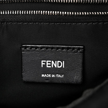 Suede Nylon Santander Cuoio Romano Bi-Color FF Embossed Small Fendiness Backpack Piombo Fango Grigio Polvere Asphalto