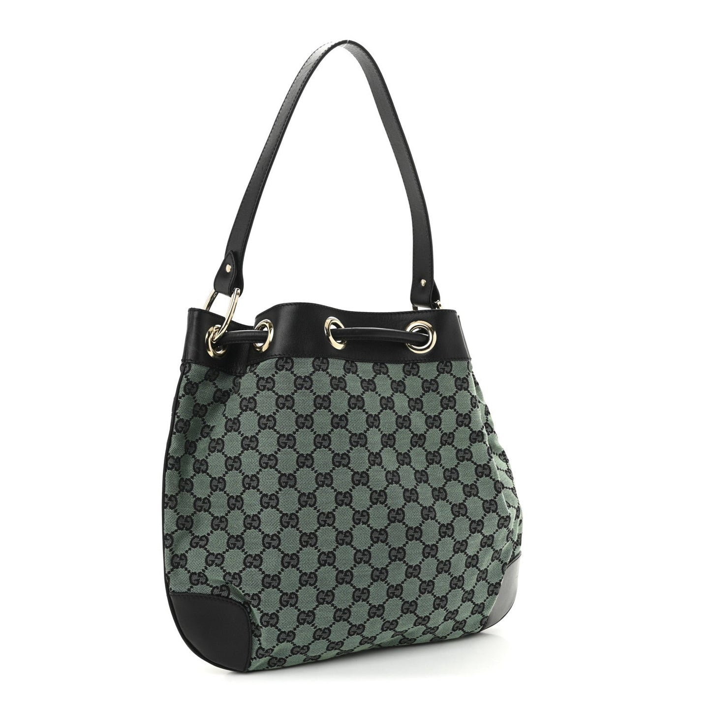 Monogram Drawstring Shoulder Bag Green