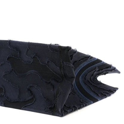 Canvas Embroidered Camouflage Book Tote Blue