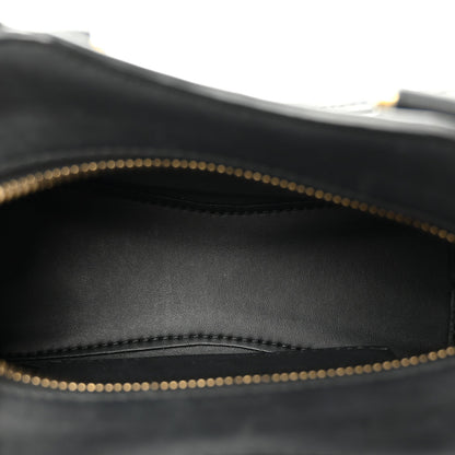 Smooth Calfskin Neo Classic Brass Hardware Nano City Crossbody Black