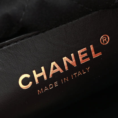 Shiny Calfskin Striped Mini Chanel 22 Red Black