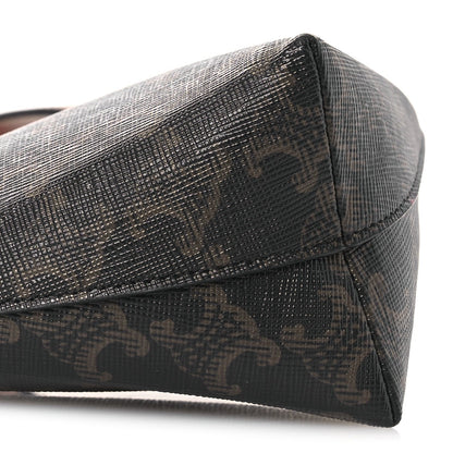 Triomphe Canvas Calfskin Teen Couer Heart Bag Tan