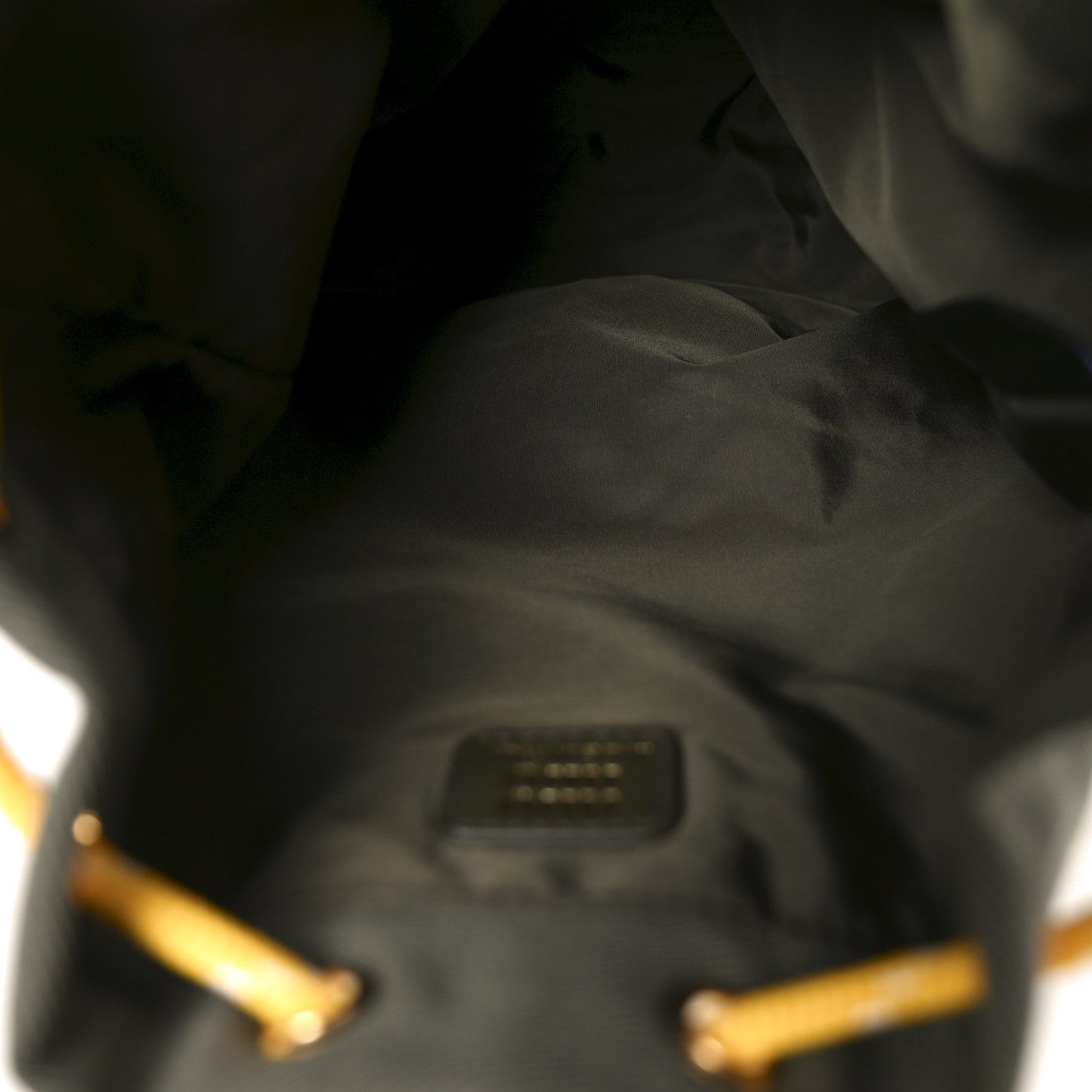 Canvas Gabardine Bucket Bag Oliva Giallo