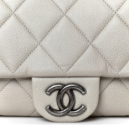 Caviar Quilted Coco Casual Flap Ivory