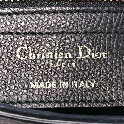 Grained Calfskin Saddle Bag Black