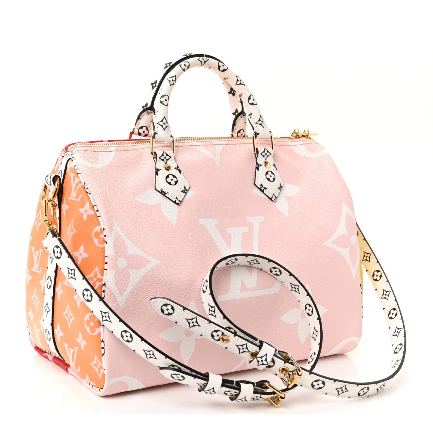 Monogram Giant Speedy Bandouliere 30 Rouge