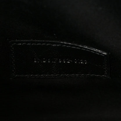 Grain De Poudre Matelasse Chevron Monogram Cassandre Flap Pouch Black
