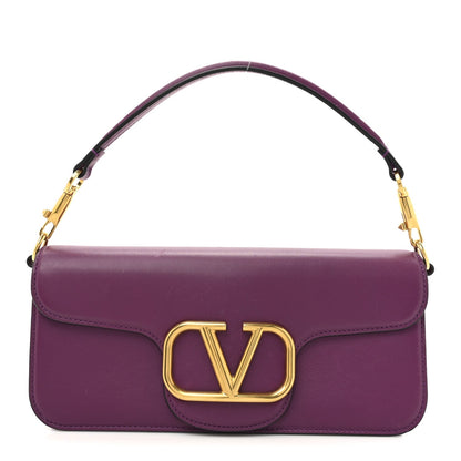 Calfskin Vlogo Loco Shoulder Bag Prune