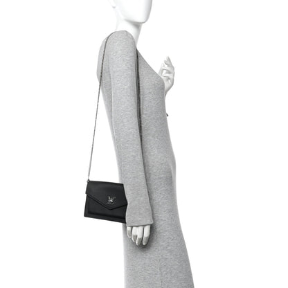 Soft Calfskin My Lockme Chain Pochette Black