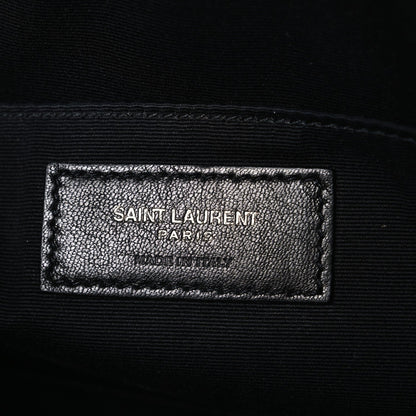 Calfskin Crocodile Embossed Monogram Lou Camera Bag Black