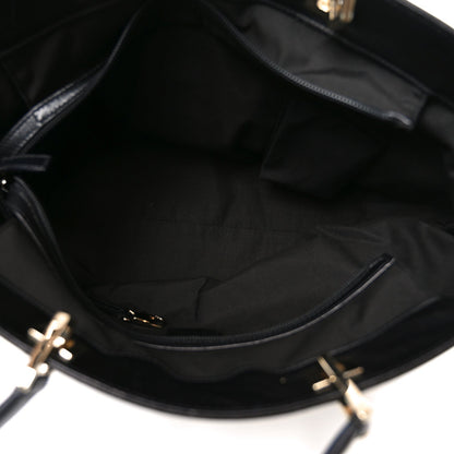 Monogram Large Punch Tote Black