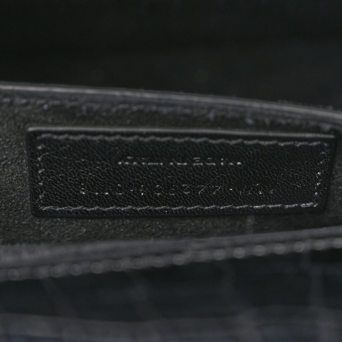 Calfskin Crocodile Embossed Medium Monochrome Monogram Sunset Black