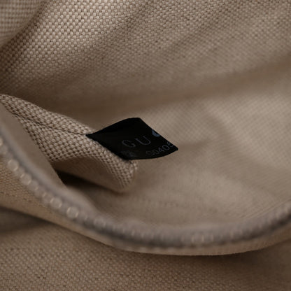 Sakai Be Green Calfskin Diagonal Stitched Small Blondie Tote Silver