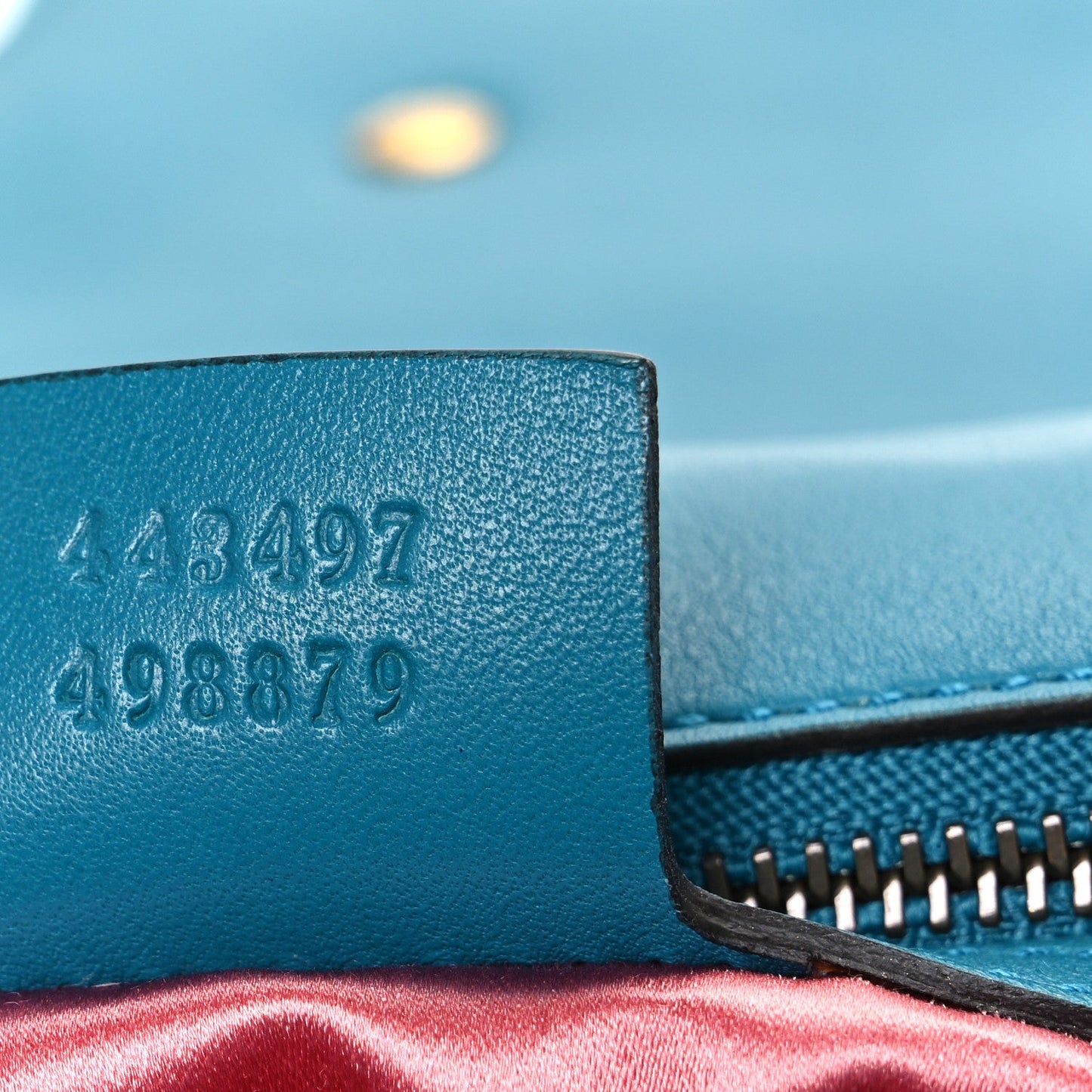 Velvet Matelasse Small GG Marmont Shoulder Bag Pavone Cyan