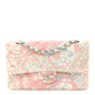 Tweed Quilted Camellia Medium Double Flap Ivory Multicolor