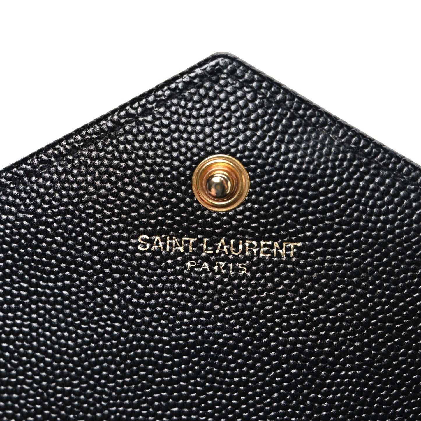 Grain De Poudre Matelasse Chevron Monogram Chain Wallet Black