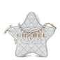 Metallic Lambskin Quilted Walk Of Fame Star Bag Silver