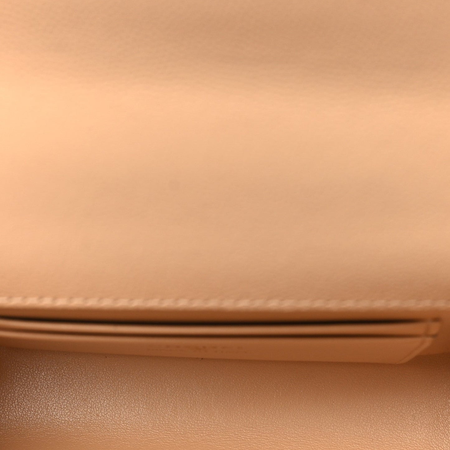 Caviar Quilted Coco Handle Clutch With Chain Beige