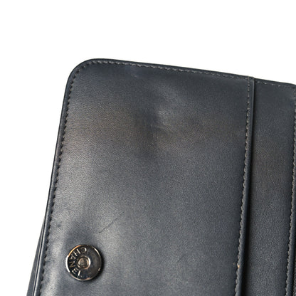 Lambskin Camellia Studded Wallet on Chain WOC Grey