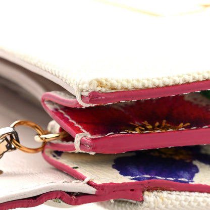 Canvas Calfskin Thalia Crossbody Bag White Multicolor