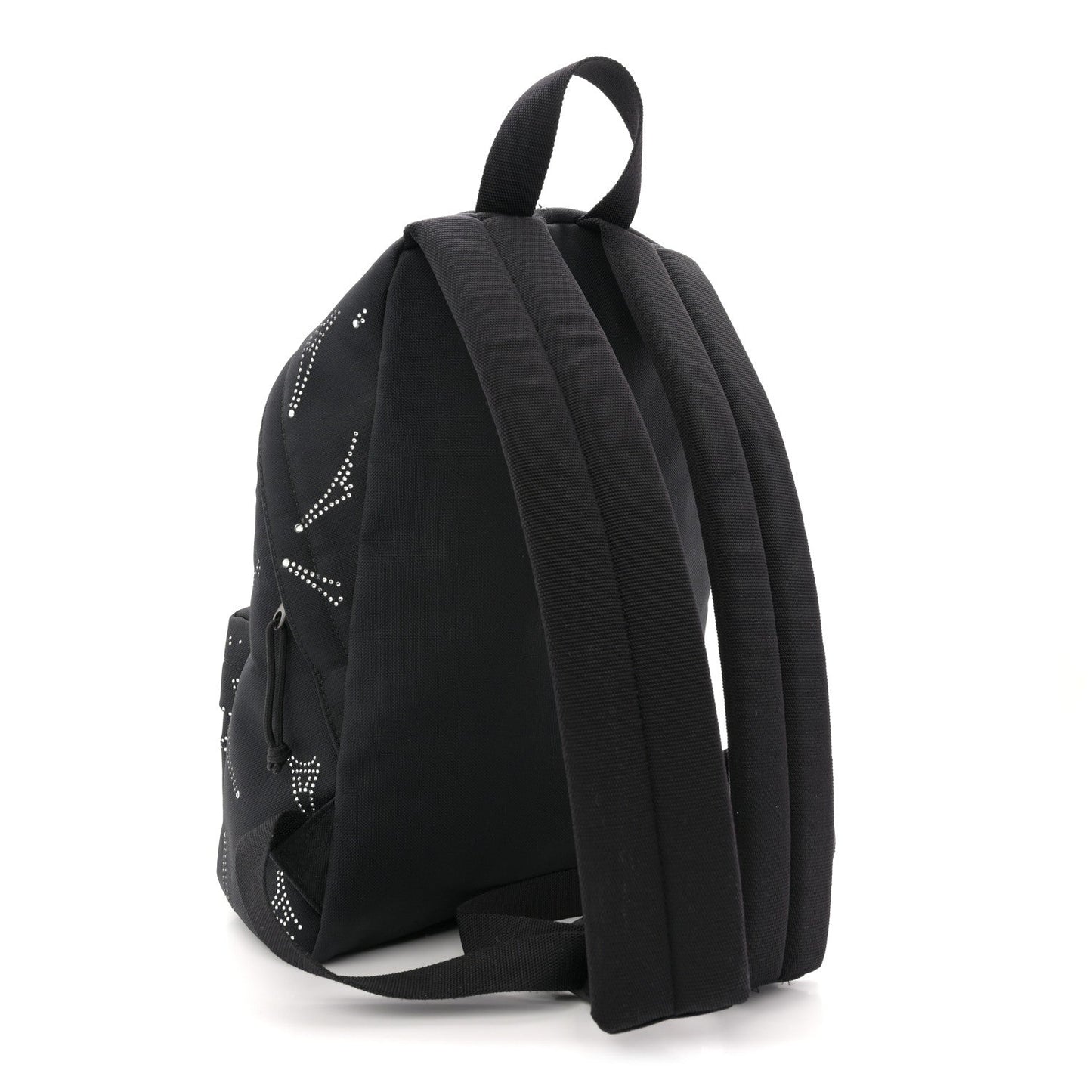 Canvas Crystal Embellished Eiffel Tower Explorer Backpack S Black