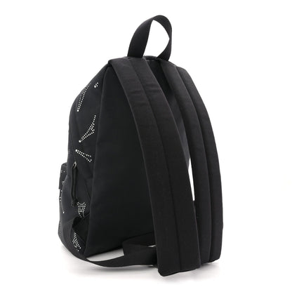 Canvas Crystal Embellished Eiffel Tower Explorer Backpack S Black