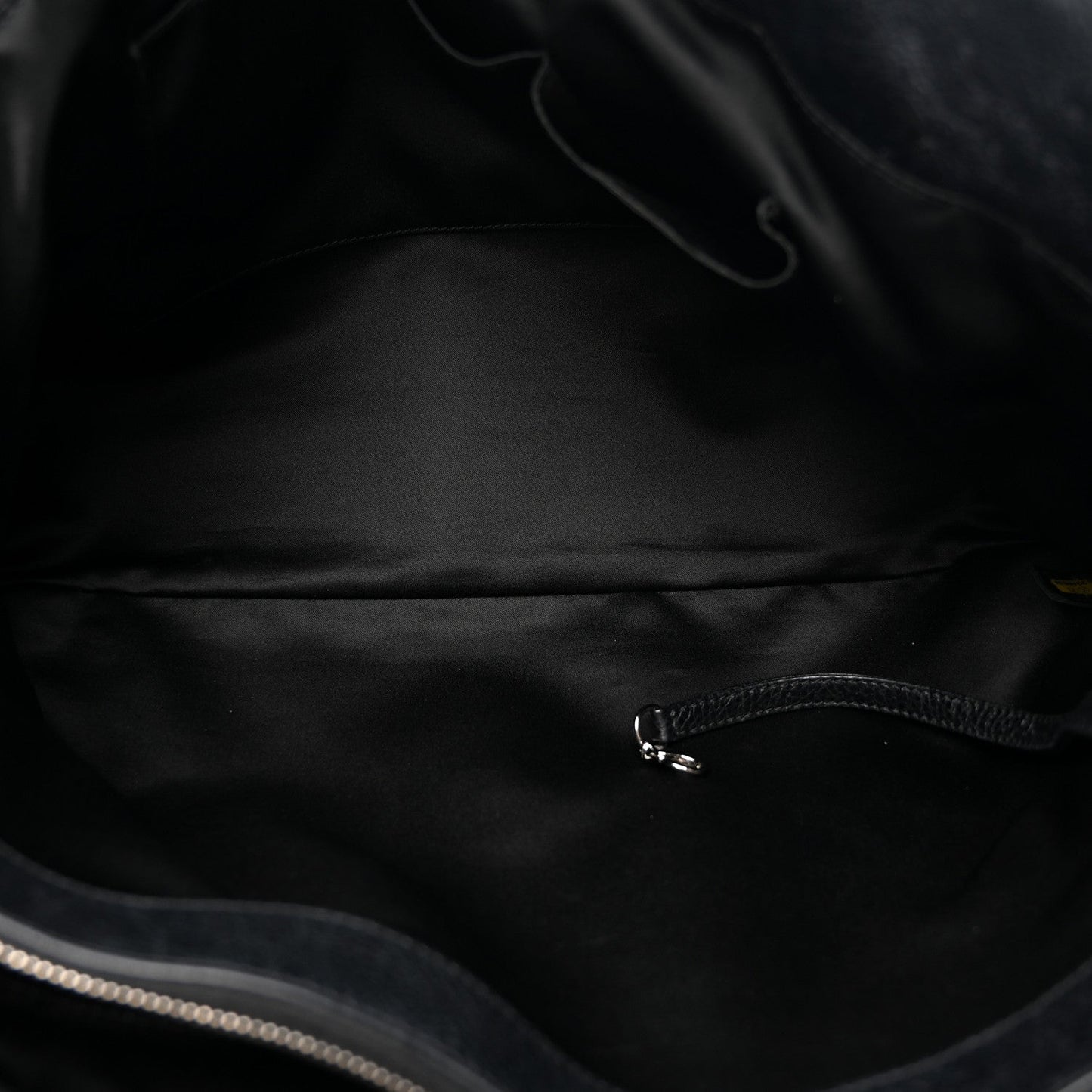Glazed Calfskin Large On The Road Tote Black