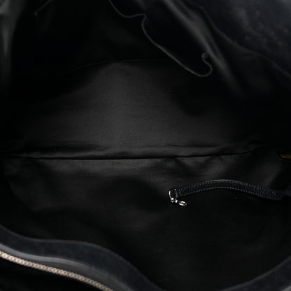 Glazed Calfskin Large On The Road Tote Black