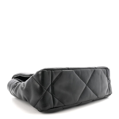 Lambskin Quilted Medium Chanel 19 Flap Black