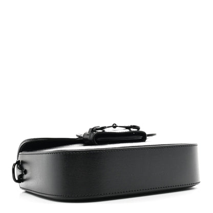 Azalea Calfskin Web Monochrome Small Horsebit 1955 Shoulder Bag Black