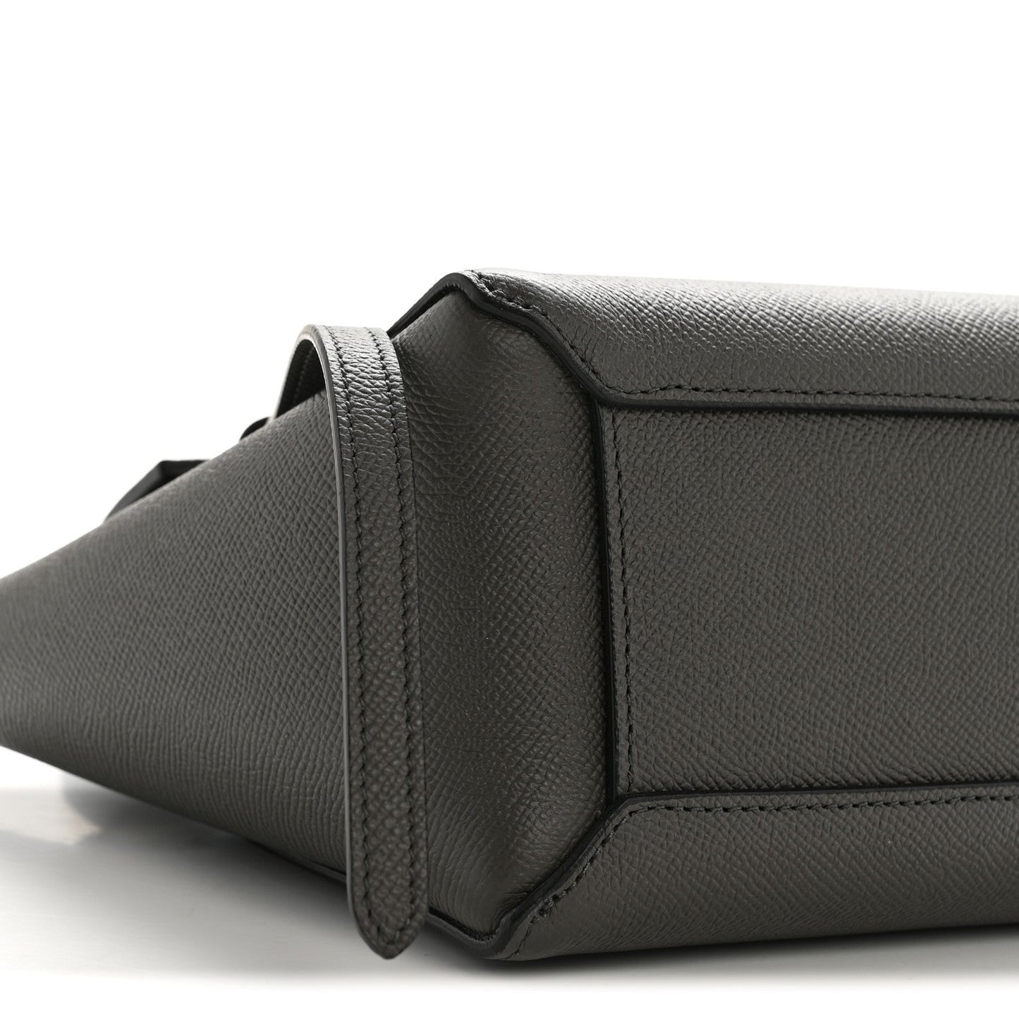 Grained Calfskin Nano Belt Bag Grey