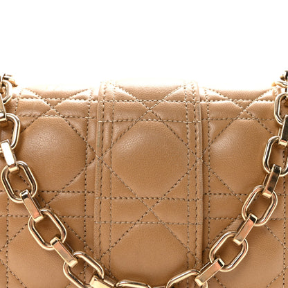 Lambskin Cannage Medium Miss Dior Flap Beige