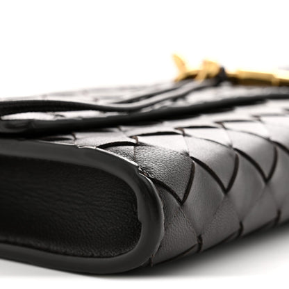 Nappa Intrecciato Long Andiamo Top Handle Clutch Fondant