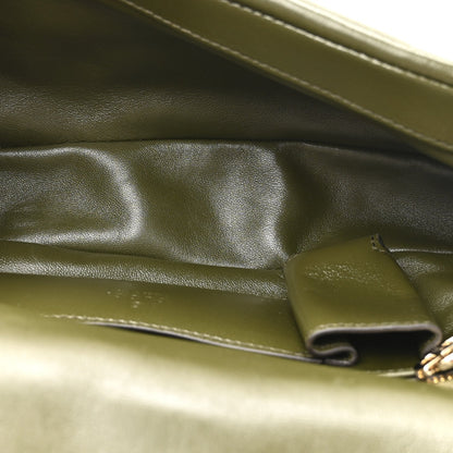 Lambskin Mini GG Milano Top Handle Shoulder Bag Green