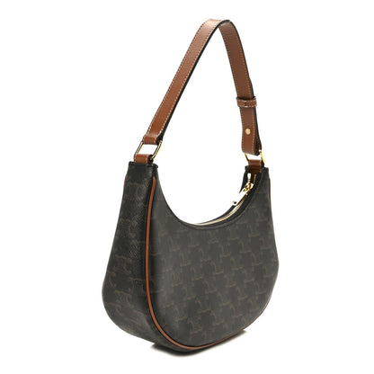 Triomphe Canvas Calfskin Ava Shoulder Bag Tan