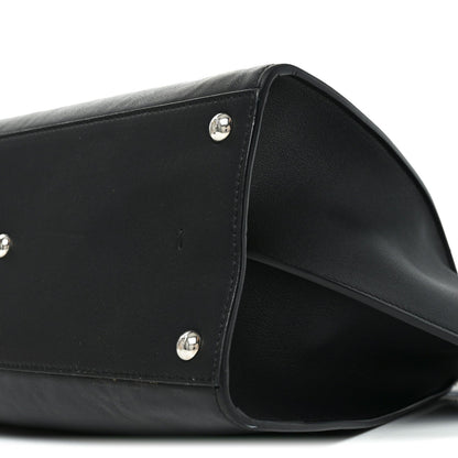 Vitello Dolce Shiny Nappa Petite 3Jours Tote Black