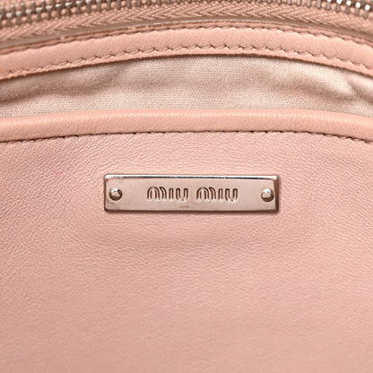Nappa Matelasse Crystal Flap Clutch Cammeo