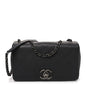 Calfskin Diamond Embossed Medium New Chic Flap Dark Grey