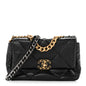 Goatskin Quilted Medium Chanel 19 Flap Black