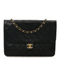 Lambskin Quilted Medium Single Flap Black