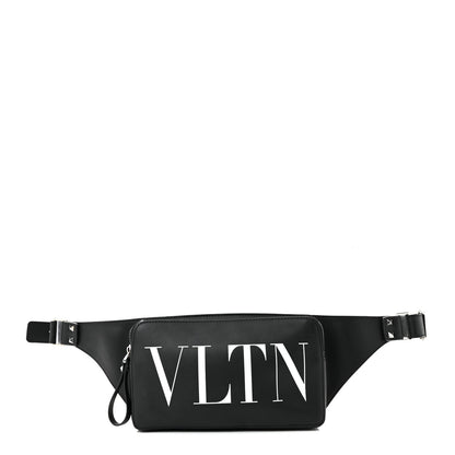 Calfskin VLTN Belt Bag Black White