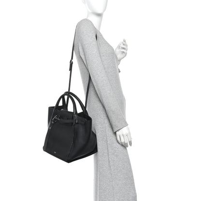 Supple Grained Calfskin Small Big Bag Black