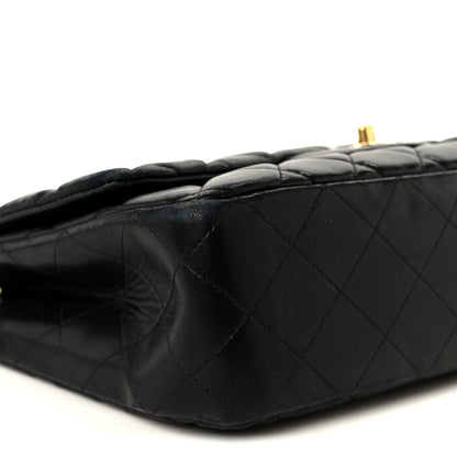 Lambskin Quilted Jumbo Single Flap Black