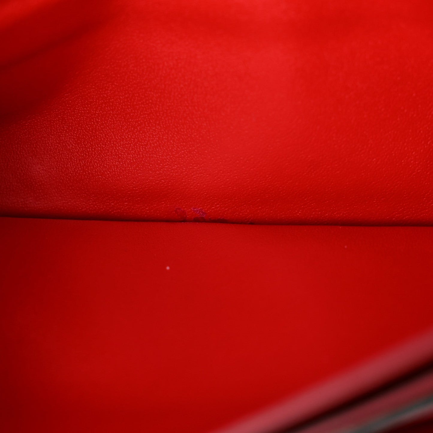 Calfskin Wallet on Chain Red