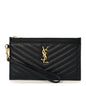 Grain De Poudre Chevron Monogram Large Bill Pouch Black