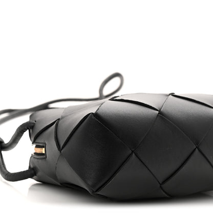 Lambskin Maxi Intrecciato Small Cassette Camera Bag Black