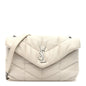 Lambskin Quilted Toy Loulou Puffer Monogram Chain Satchel Crema Soft