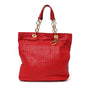 Lambskin Woven Large Dior Soft Tote Rouge Moyen