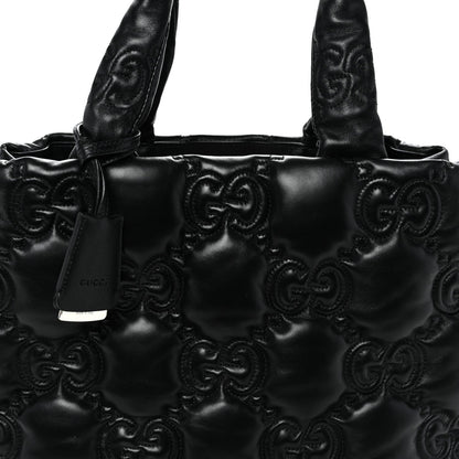 Calfskin GG Matelasse Large Tote Black