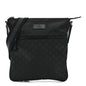 Nylon Monogram Small Flat Messenger Bag Black